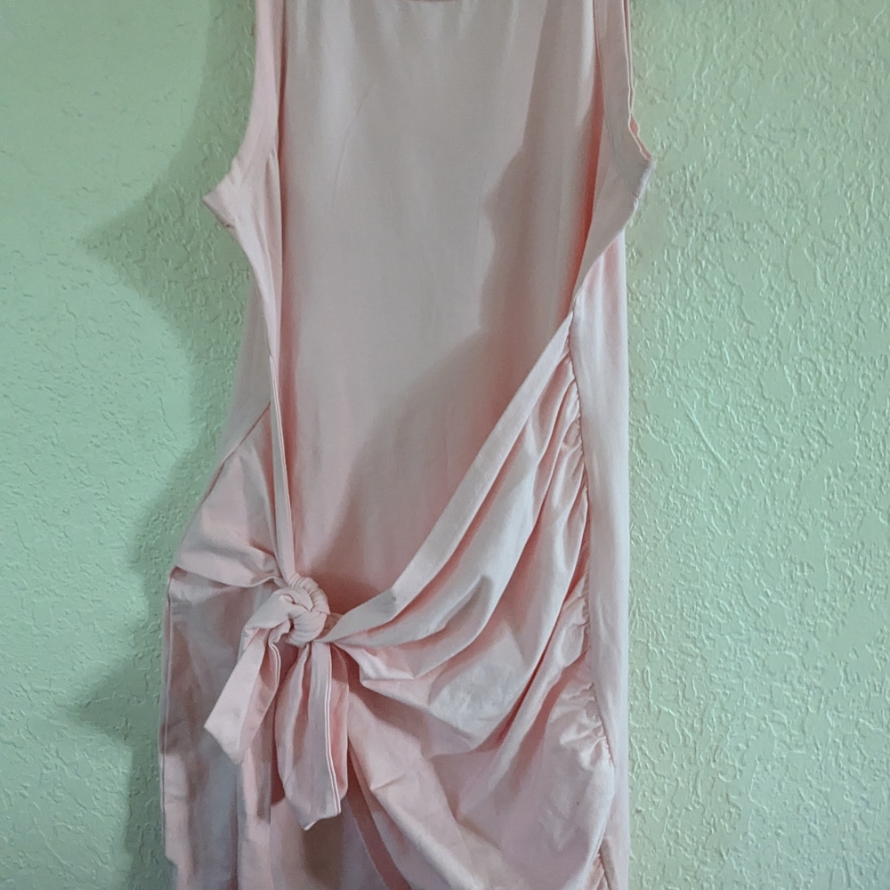 Asymmetrical Super Soft Pink Dress Merokeety Dress Medium